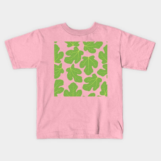 Fig leaves green Kids T-Shirt by ToniB Designs